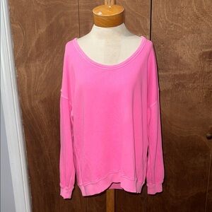 Aerie Hot Pink Crewneck Sweater